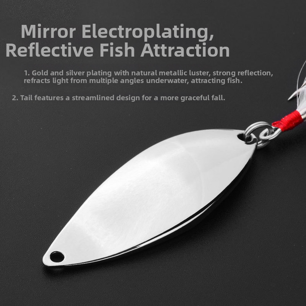 10g 15g 20g Spinner Spoon Lure Gold Silver Zinc Alloy for Freshwater Saltwater