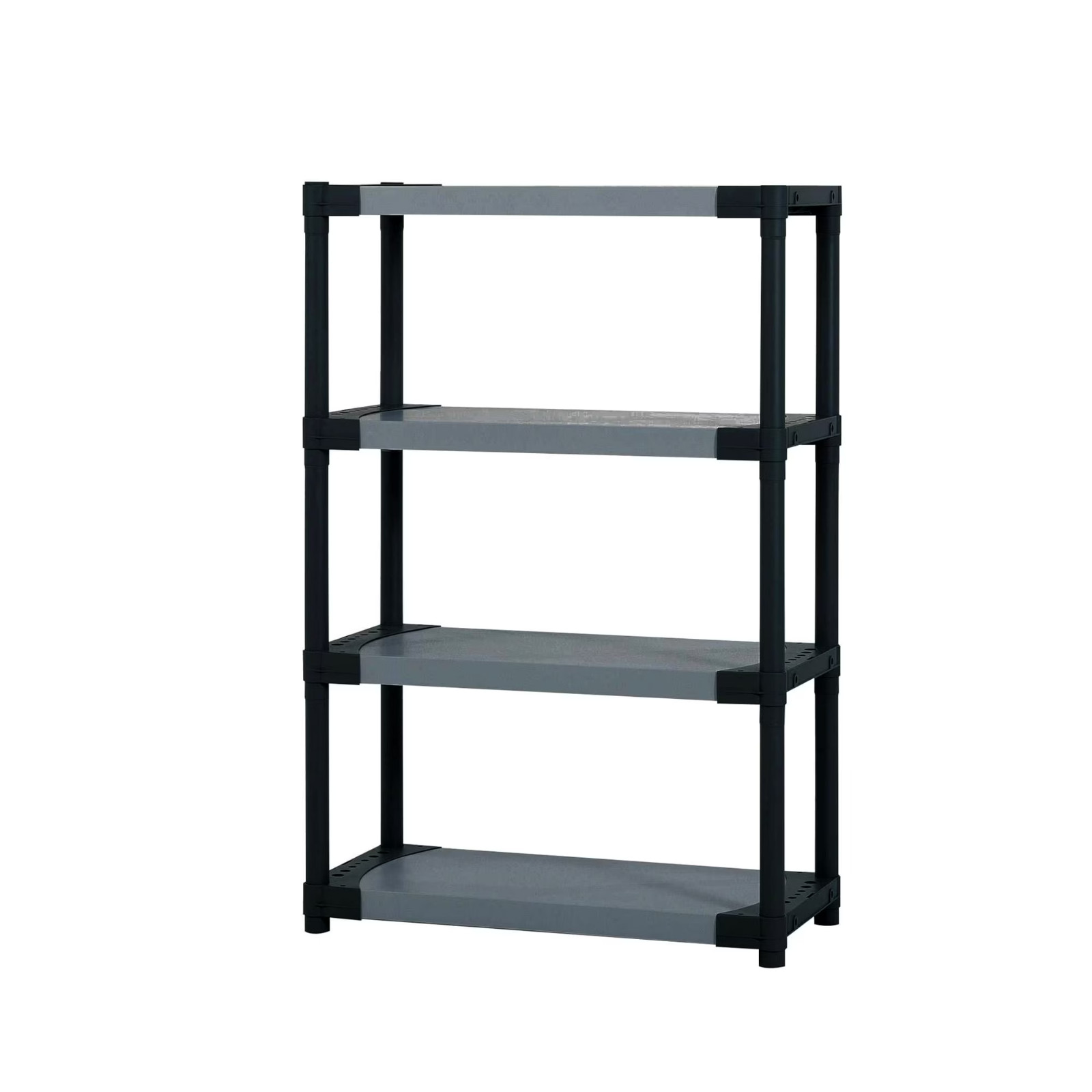 42"Plastic Resin 4-Tier Shelving Unit, 54"H x 16"D 700lbs Total Capacity