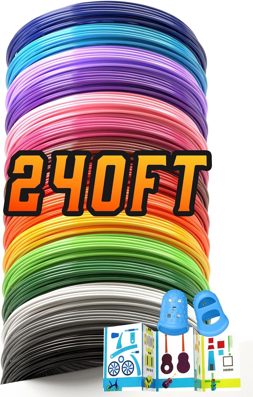 1.75mm 3D Pen Filament Refills Compatible with SCRIB3D P1/ADV MYNT3D