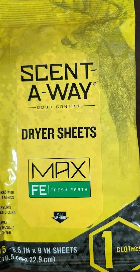 Hunter Specialties Scent-A-Way Dryer Sheets - Fresh Earth - 15pk - HS-SAW-07708