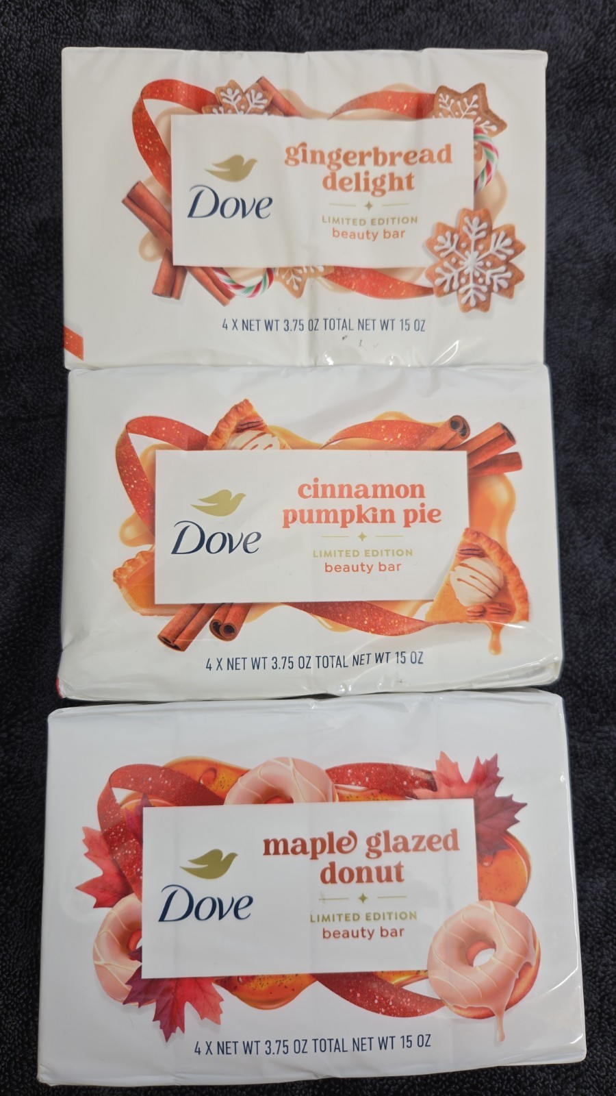 YOU CHOOSE SCENT- NEW Dove Beauty Bar 4-Pack Holiday Limited Edition Soap