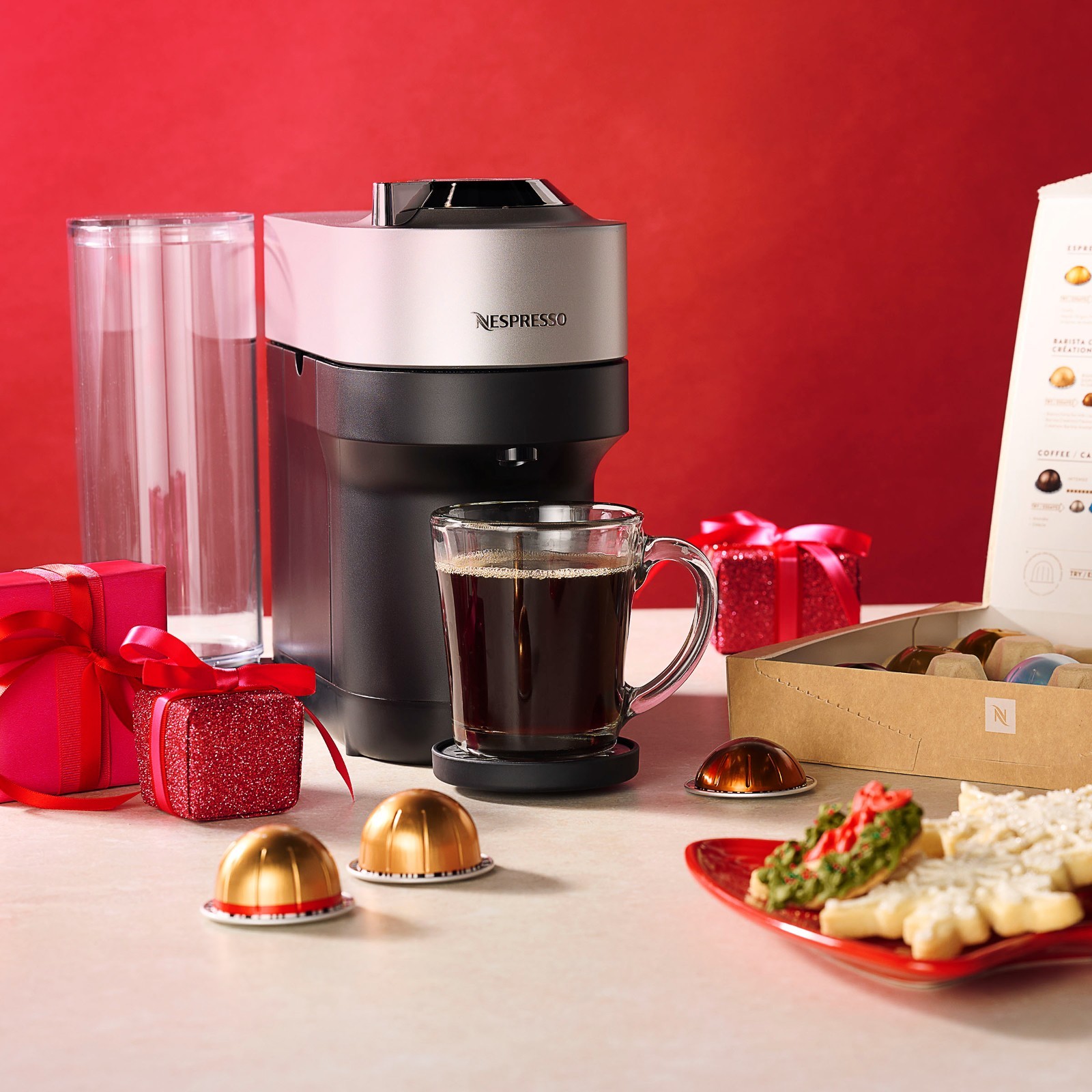 Nespresso Vertuo POP+ Deluxe Coffee Espresso Machine Silver