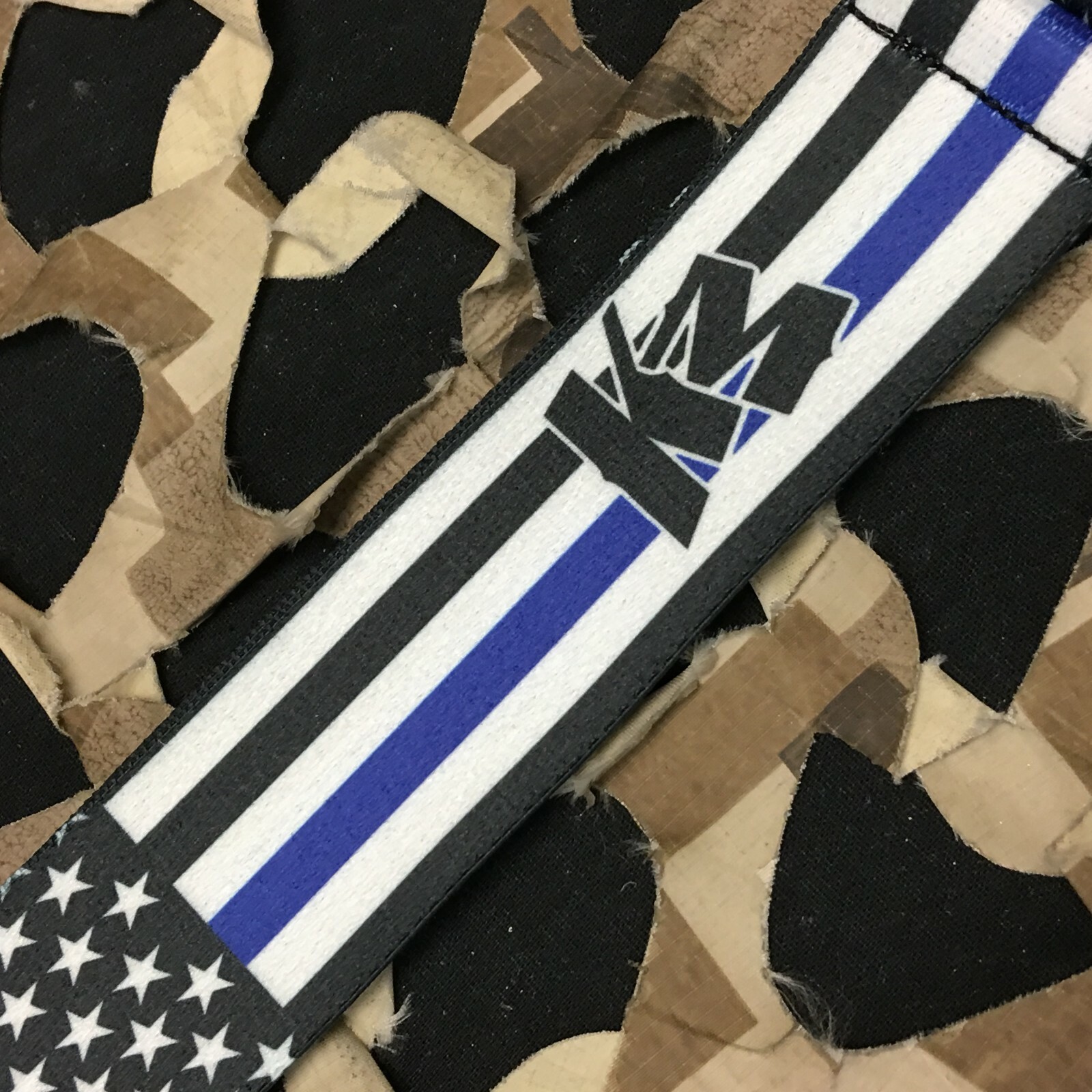 NEW KM Paintball Universal JT Goggle Strap - SE Blue Lives