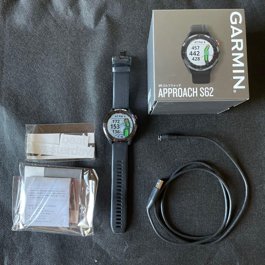 GARMIN Approach S62 Black Premium GPS Golf Watch High-Precision GPS Used