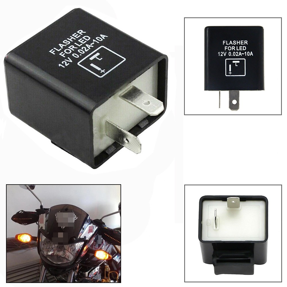 CF-12 2-Pin LED Bulbs Blinker Flasher Relay Fix Turn Signal Lights Hyper Flash