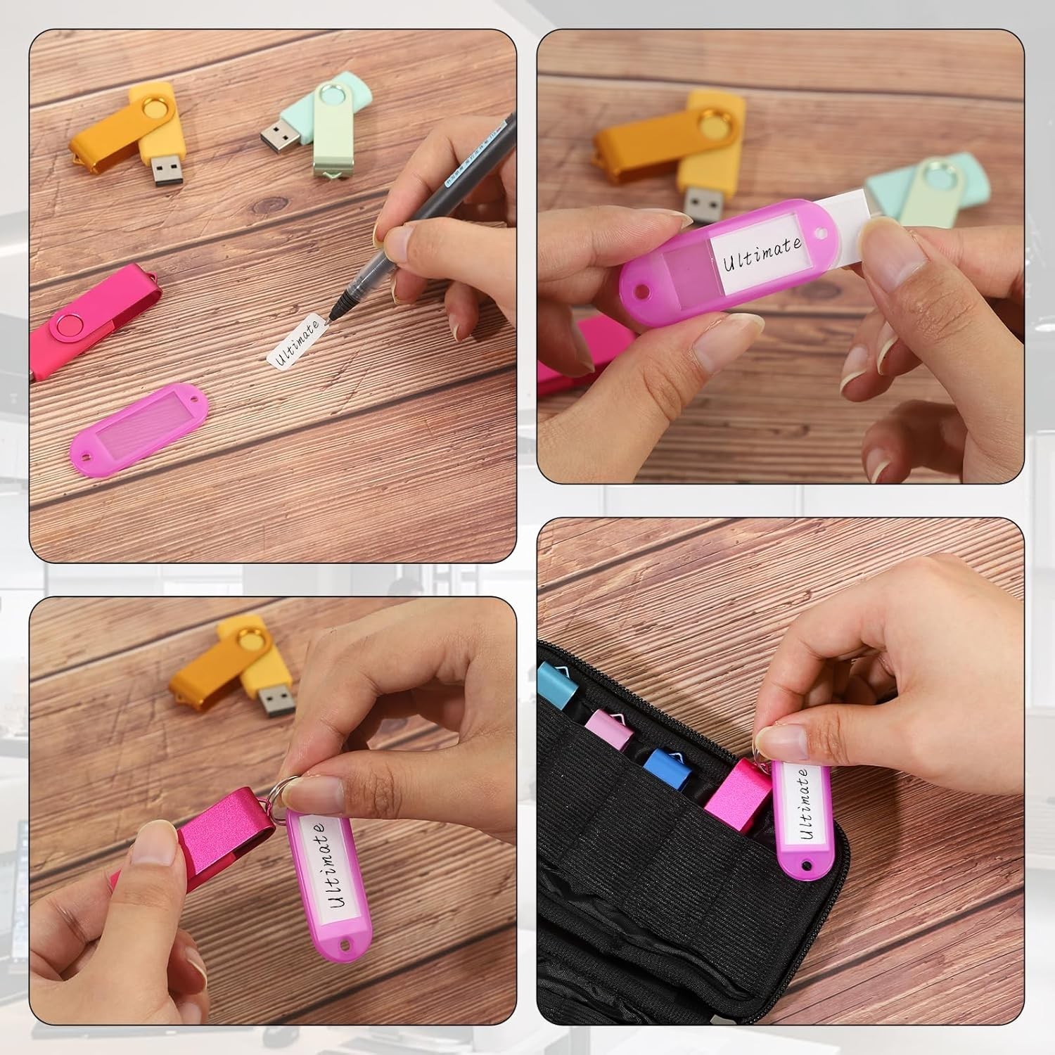 Portable USB Flash Drive Organizer Case with 10 Slots – Durable Neoprene Design