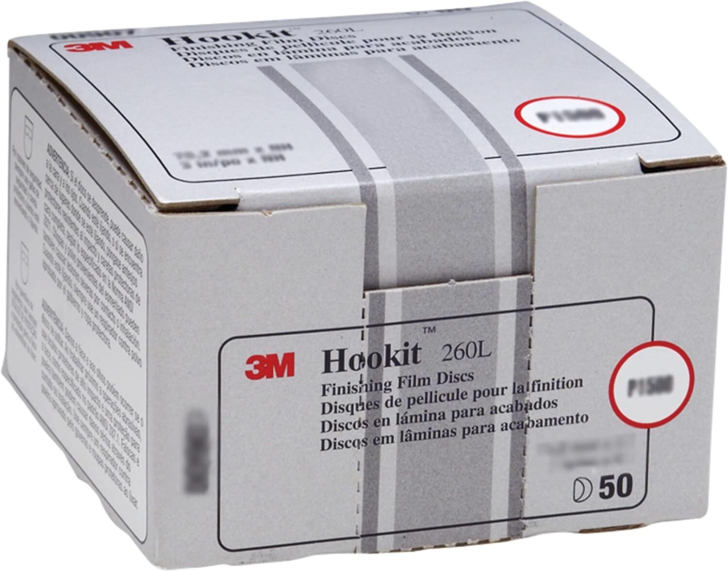 3M 908 Hookit Finishing Film Disc 00908, 3", P1200, 50 discs/bx