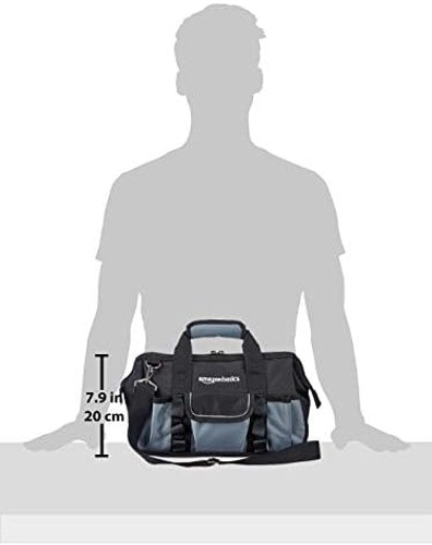 Amazon Basics Durable Wear-Resistant Tool Storage Bag with Adjustable Shoulde...