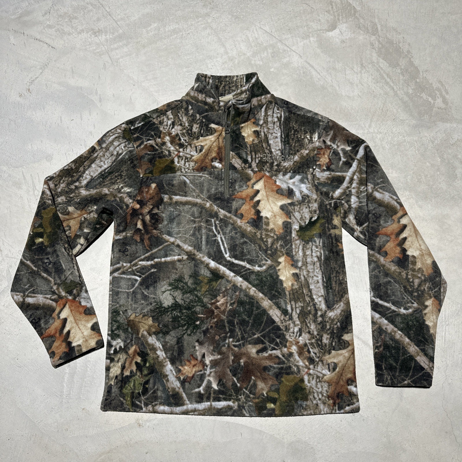 Red Head Realtree Camo 1/4 Zip Jacket Men’s Small Fleece Lined Hunting Casual
