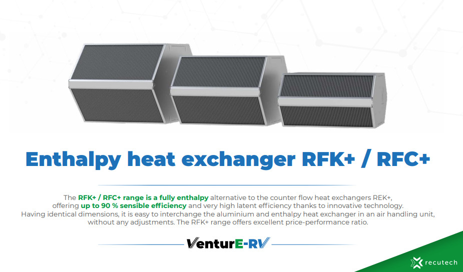 RECUTECH enthalpy exchanger for Paul Santos 370 DC