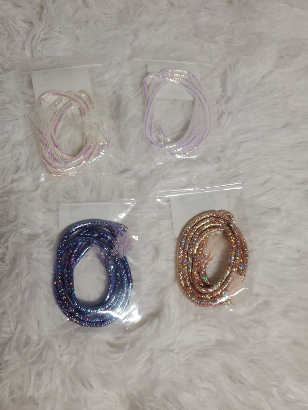 Cascade Crest Medium HOLOGRAPHIC TUBING Fly Tying In Diff. Colors. Pls See Pics