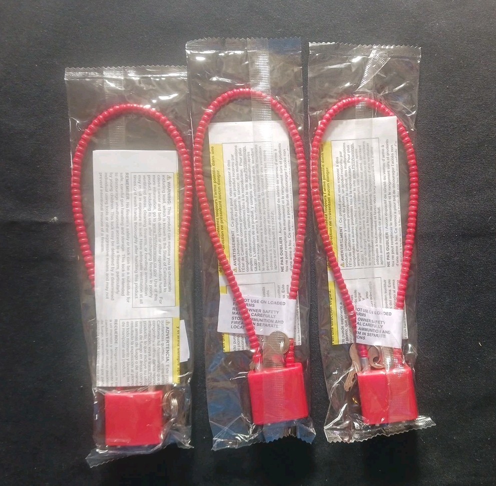 Lot of 3 - Regal Firearm Cable Lock R15SC3  (FREE SHIPPING)