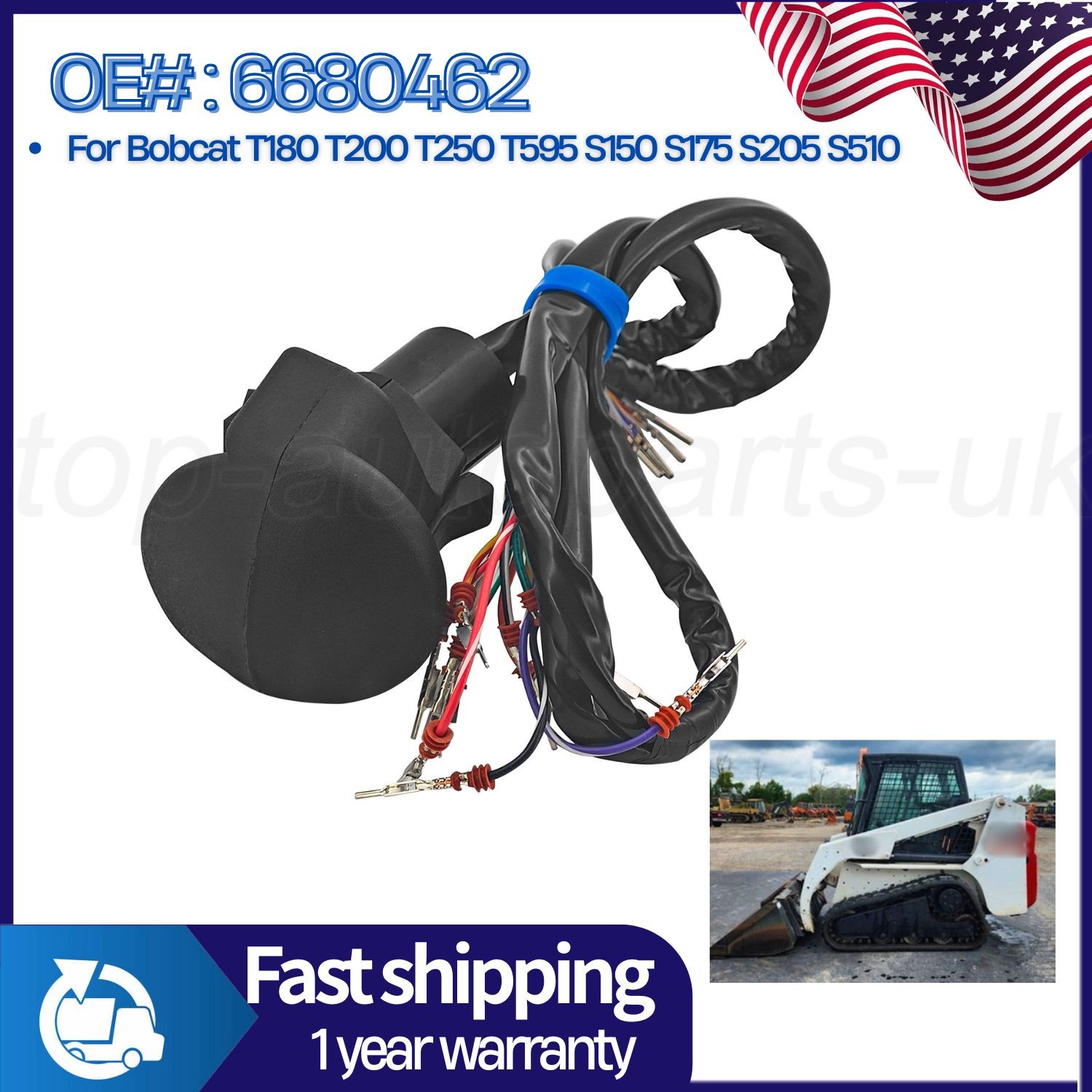 6680462 Right Tilt Joystick for Bobcat T180 T200 T250 T595 S150 S175 S205 S510