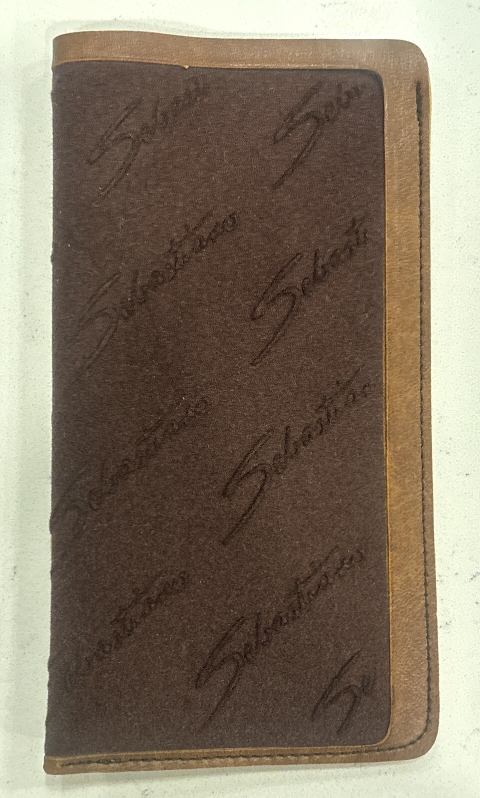 NEW Sebastian Soft Eyeglasses Glasses Case Pouch Brown Leather And Suede