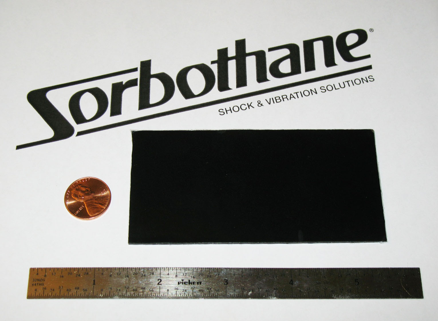 SORBOTHANE SHEET 2x4x0.06in (50x100x1.5mm) VIBRATION ISOLATION RUBBER PAD 50D