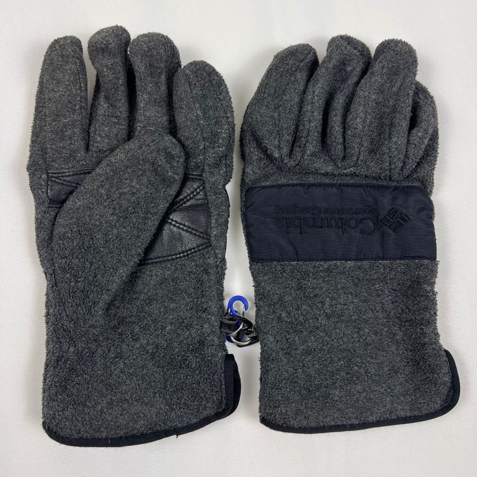 Columbia Fleece Gloves Mens L Gray Sportswear Winter Warm Outdoor Excellent