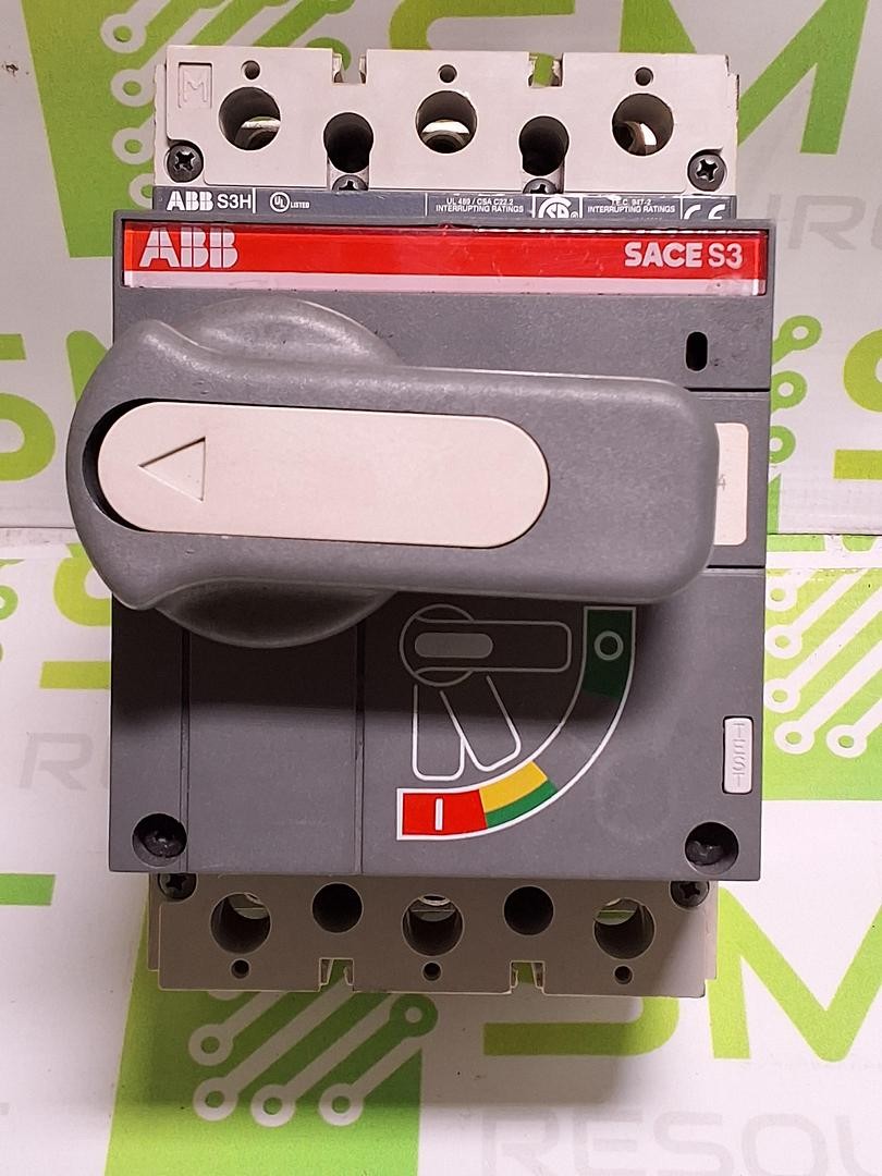ABB SACE S3 S3H 90A 3-POLE CIRCUIT BREAKER 600VAC