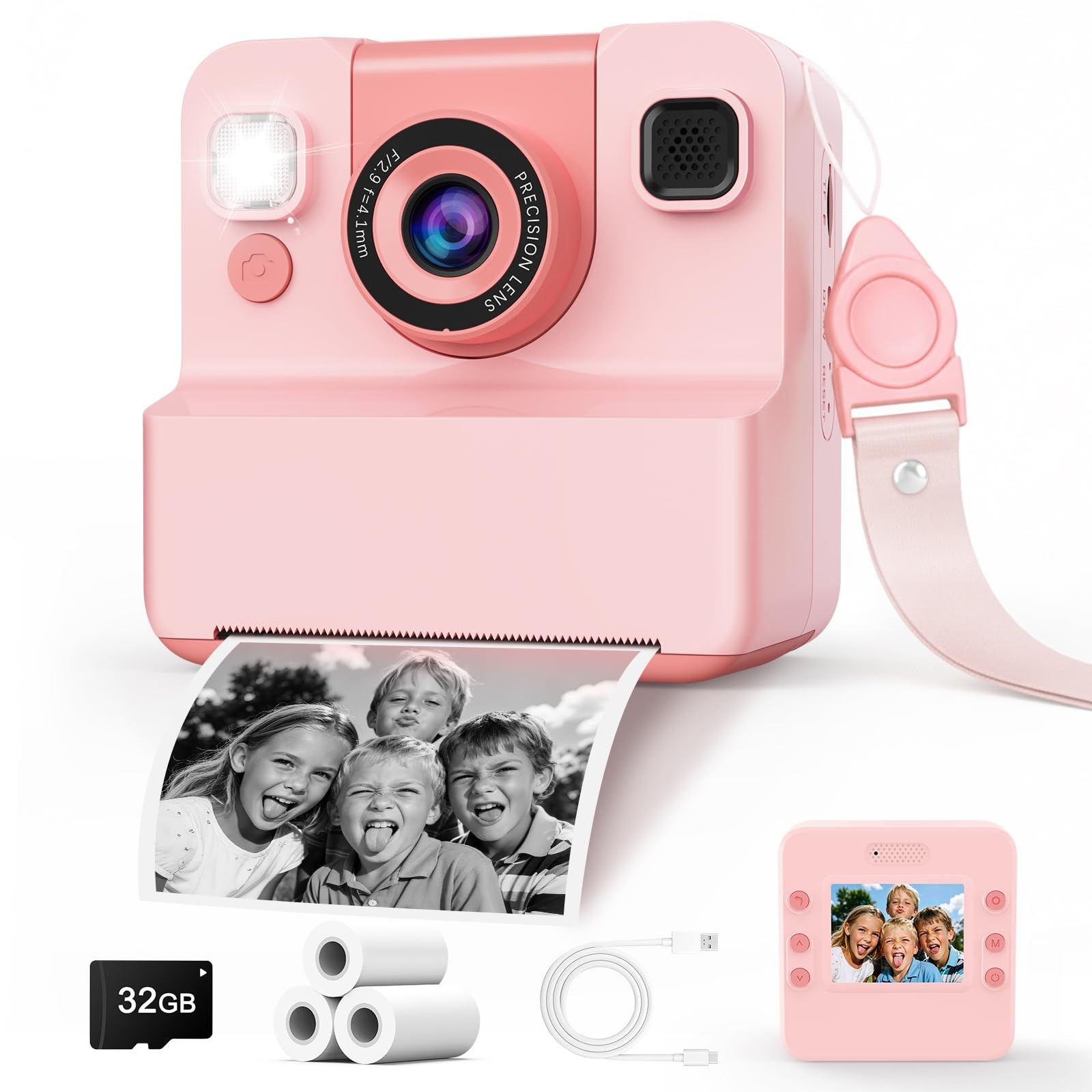 Instant Print Toys for Teenage Girls:1080P HD Digital Video Cameras for Girls...