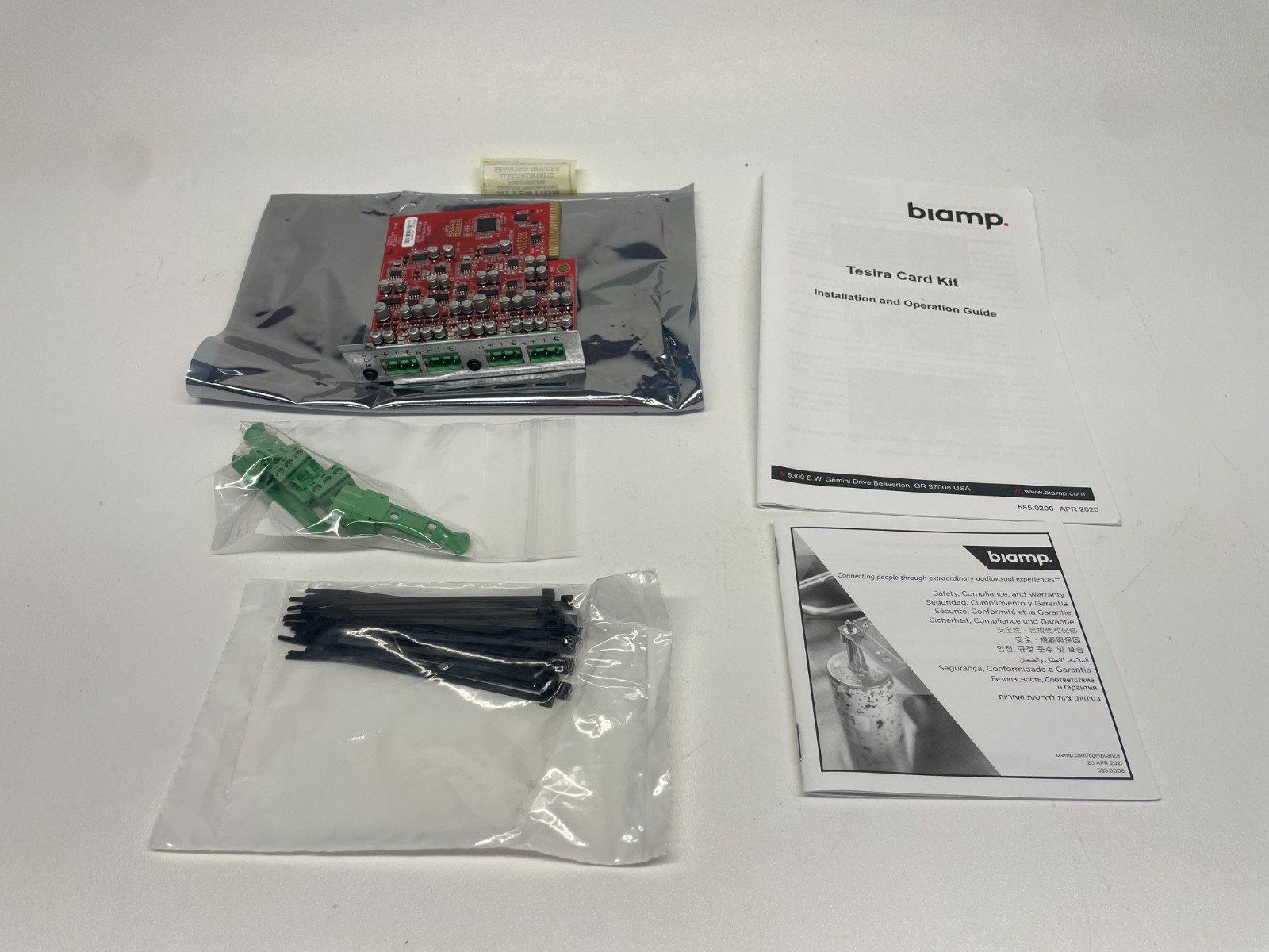 Biamp Tesira SIC-4 Card Kit 4-Channel Mic/Line Modular Input Module 909.0325.900