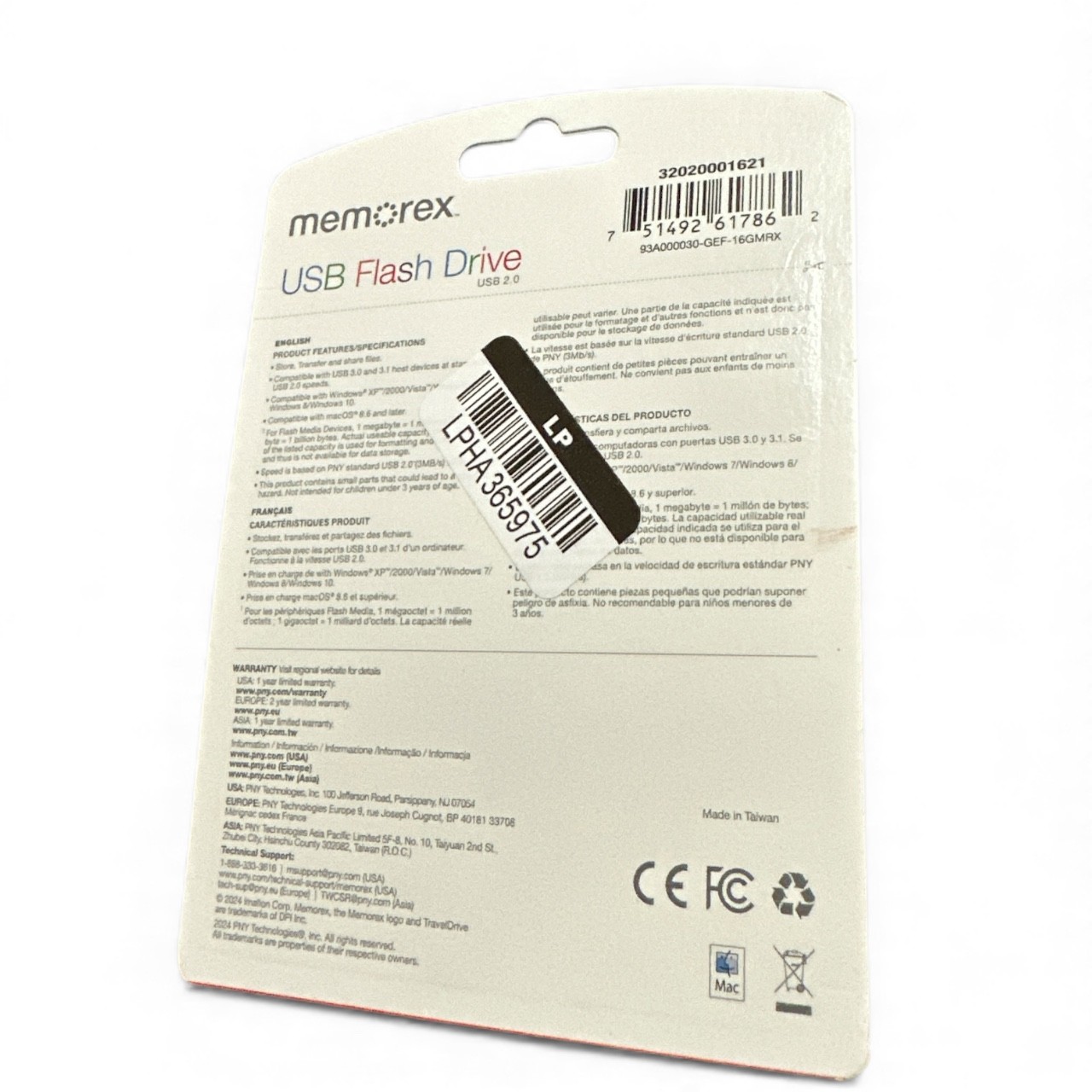 Memorex 16GB Flash Drive USB 2.0 - Blue