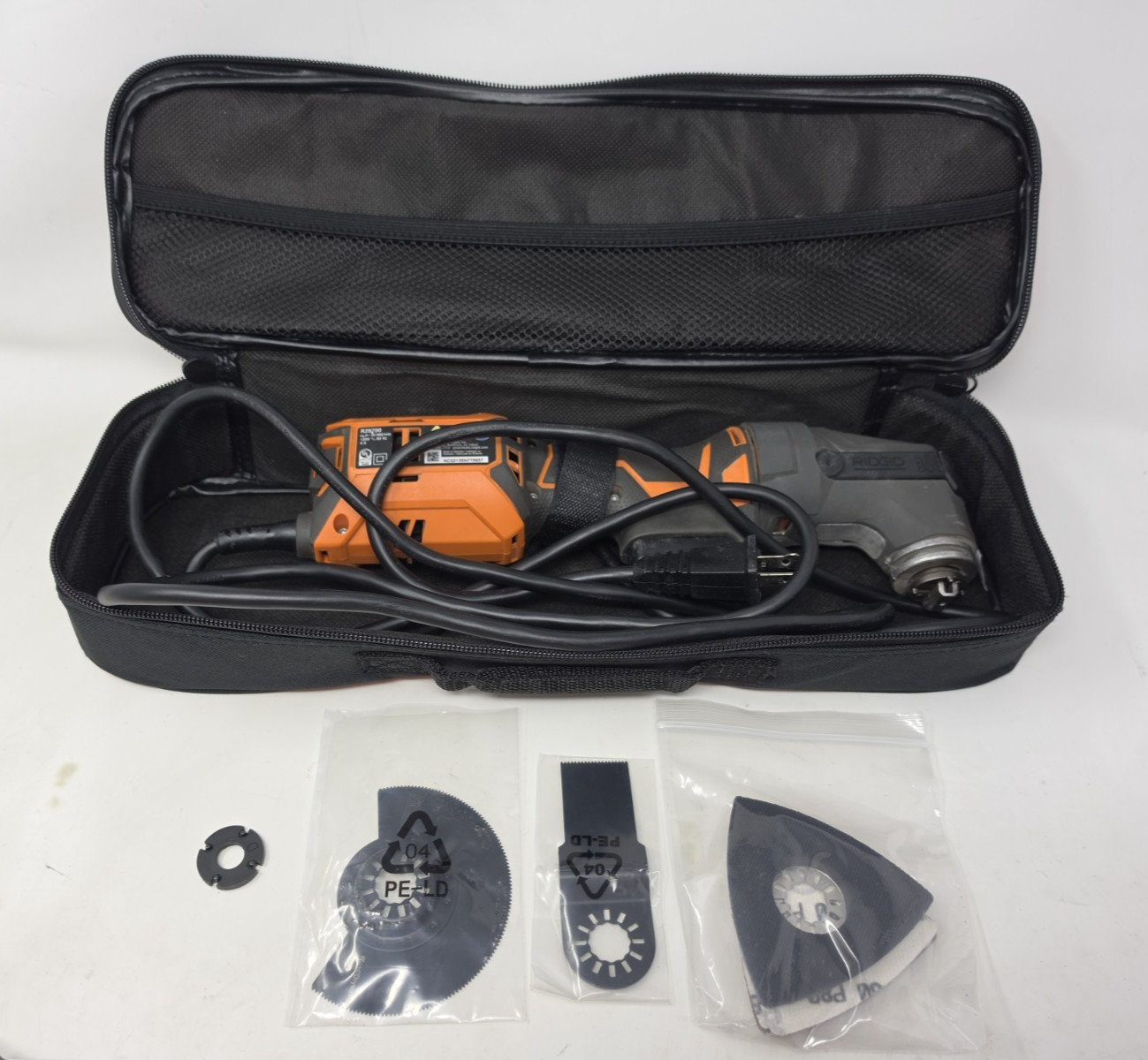 RIDGID R28700 4 Amp Corded Oscillating Multi-Tool w/ Bag Tested Works Great