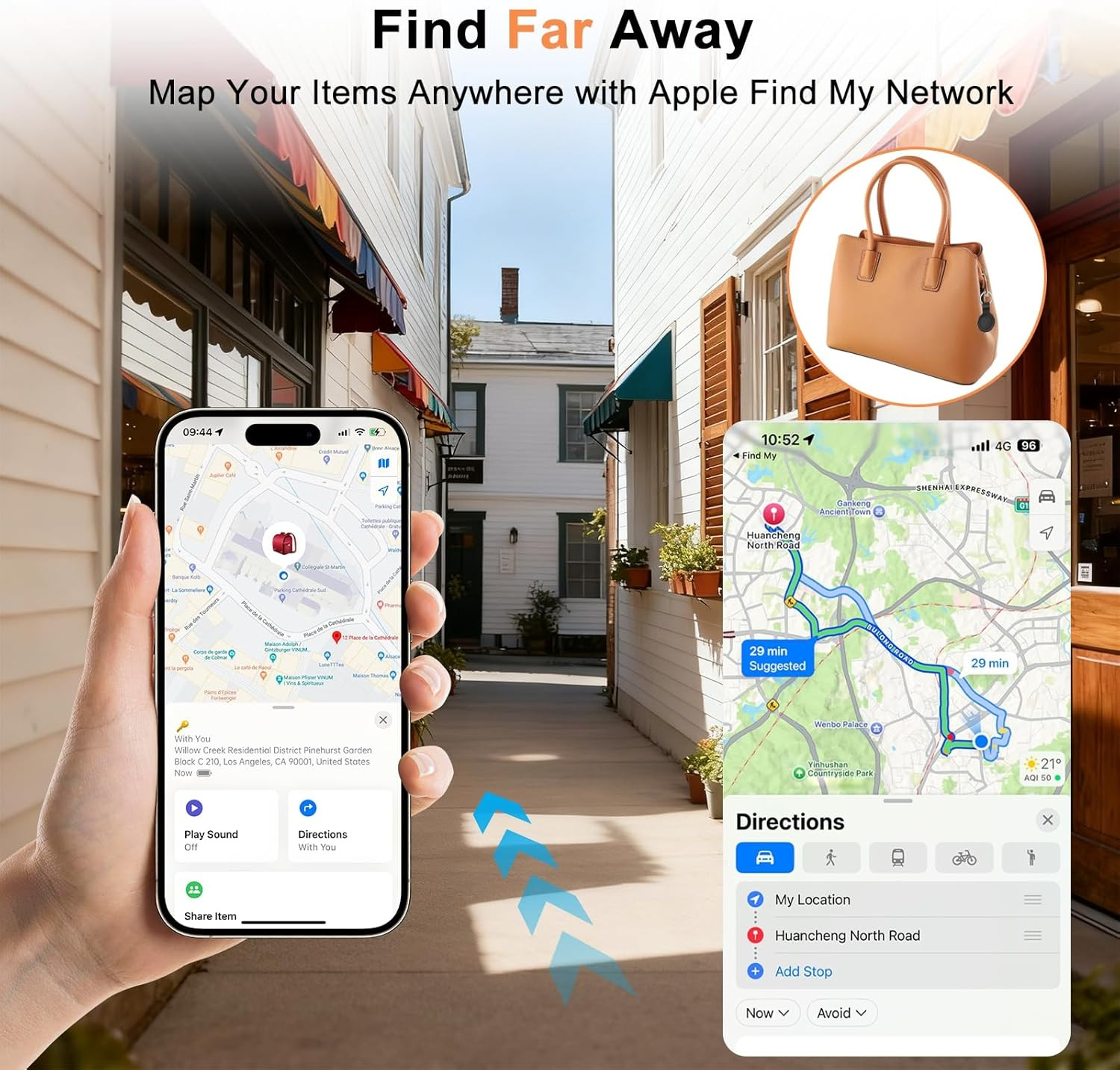 Air Tracker Tag-1 Pack Works with Apple Find My (Ios Only), Bluetooth Tracker Ta