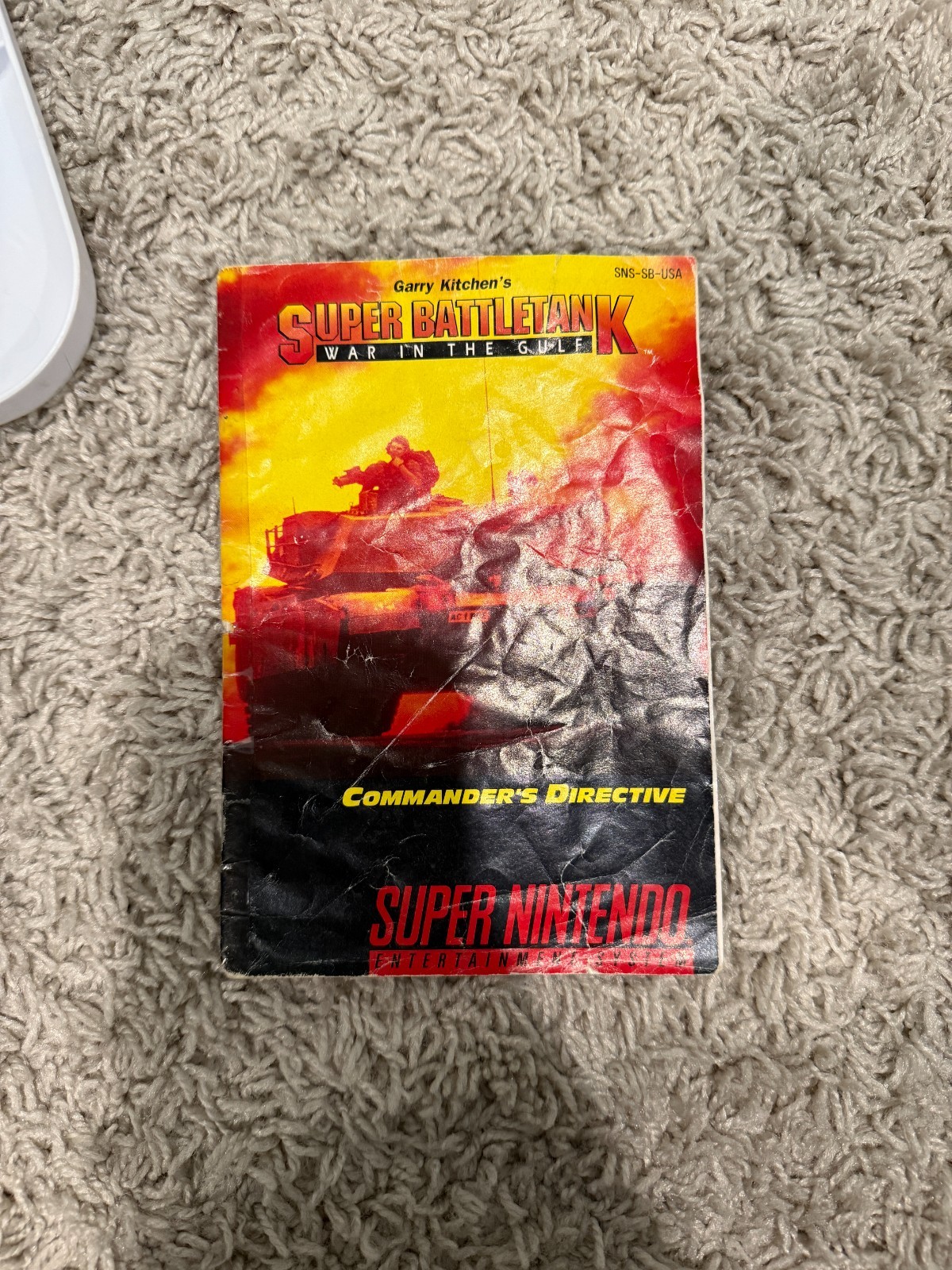 SUPER BATTLETANK (Super Nintendo SNES) Original Instruction Manual