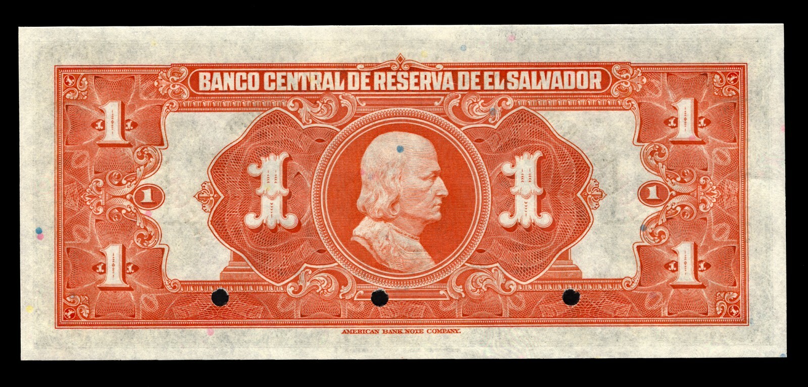 El Salvador P75v3 Specimen Banknote