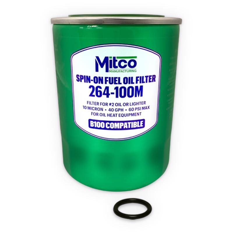 Mitco 264-91M Heavy duty Resist Corrosion Spin-On Fuel Oil Filter 40 gph