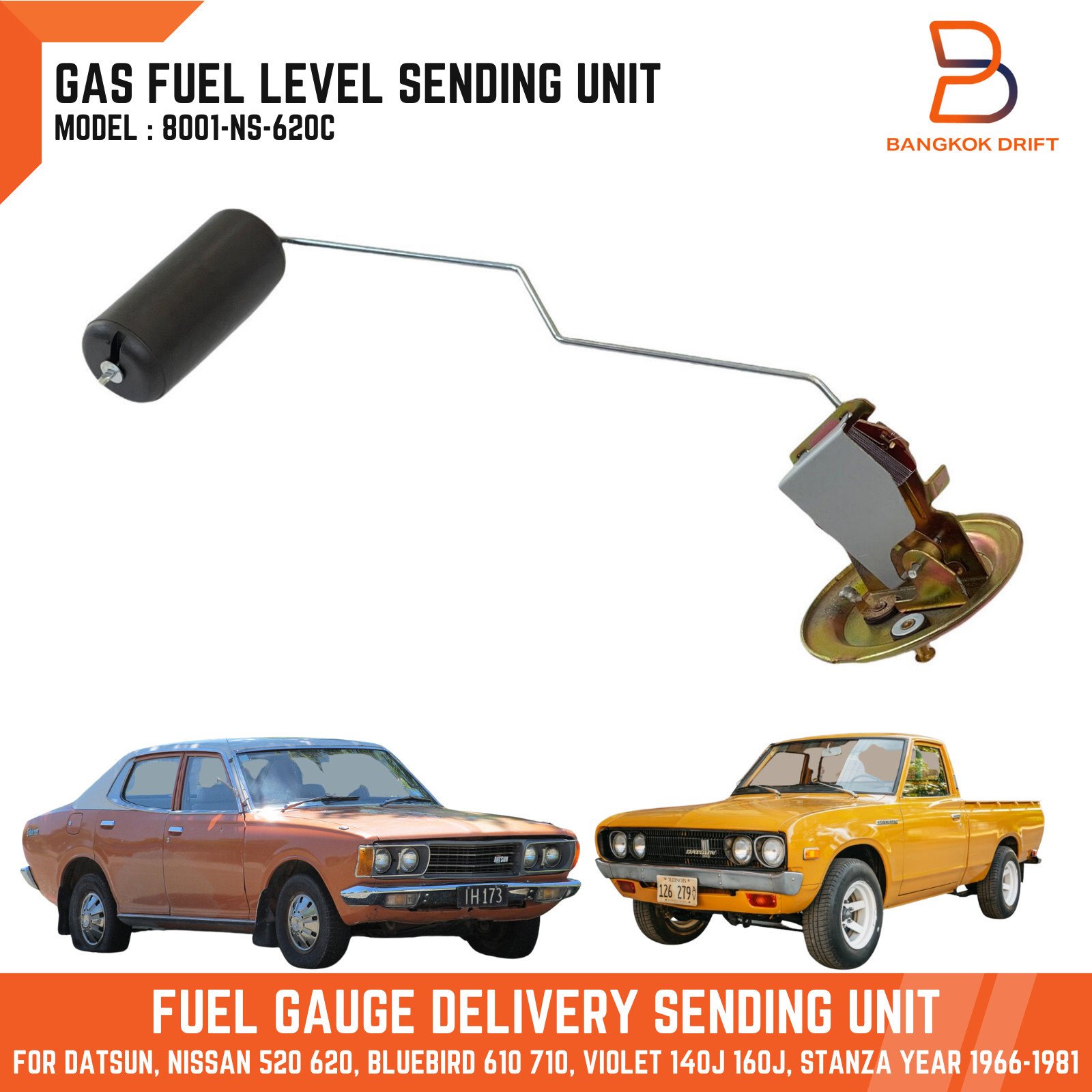 Gas Fuel Level Gauge Sending Unit FIT Nissan Datsun 510 610 520 620 Pickup 66-81