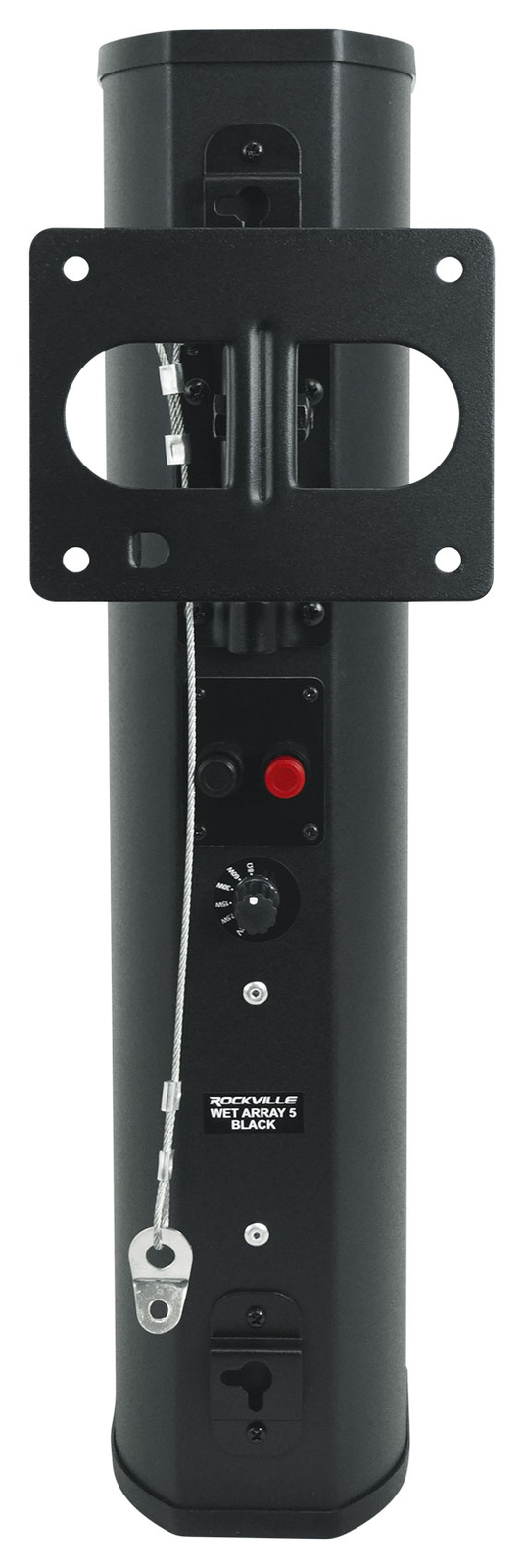 Rockville WET ARRAY 5 Black Swivel Column Line Array 70V Commercial Pro Speaker