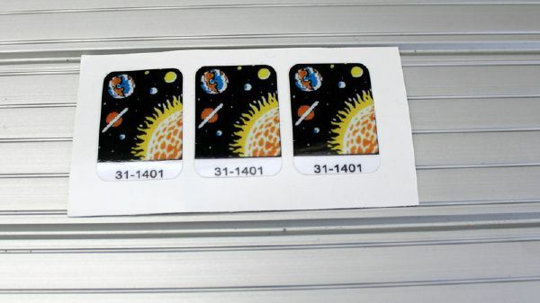 Williams Pinbot Pinball Machine Drop Target Decal Set
