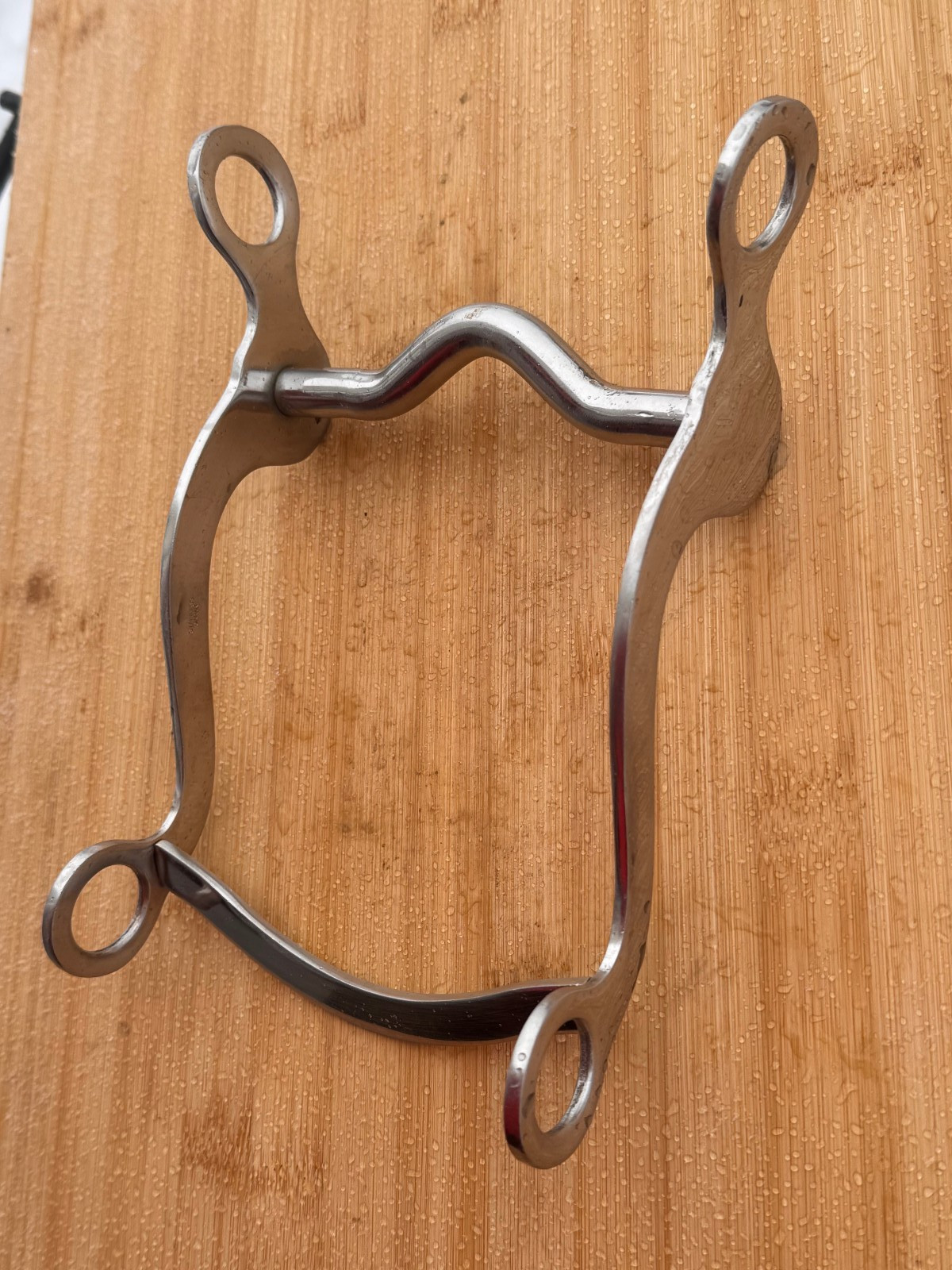 Vintage Stainless Steel Western Horse Grazing Bit w Slobber Bar ~ Made in Japan