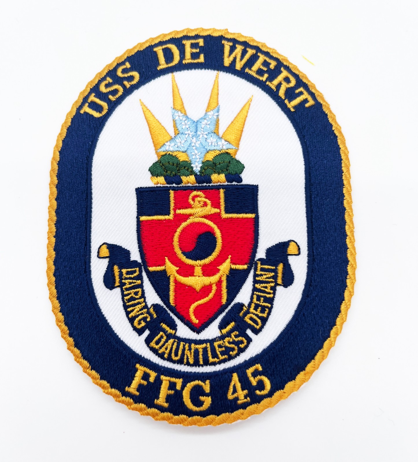 USS DE WERT FFG-45 Patch – Sew On, 4 in