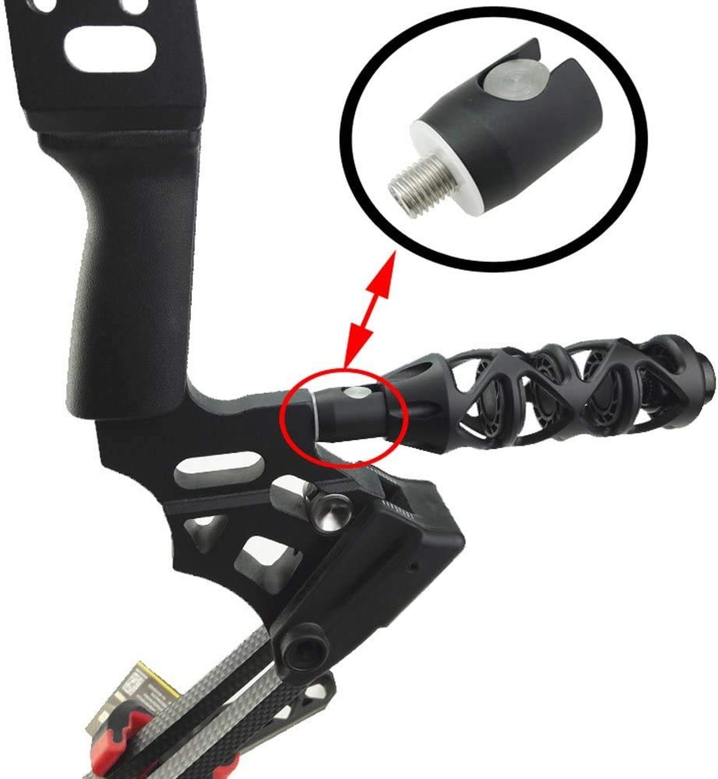 SHARROW Archery Bow Stabilizer Quick Disconnect Adapter Adjustable Mounting B...