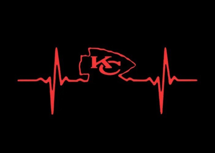 Kansas City Chiefs Heartbeat Vinyl Decal Stickers  Truck You Choose