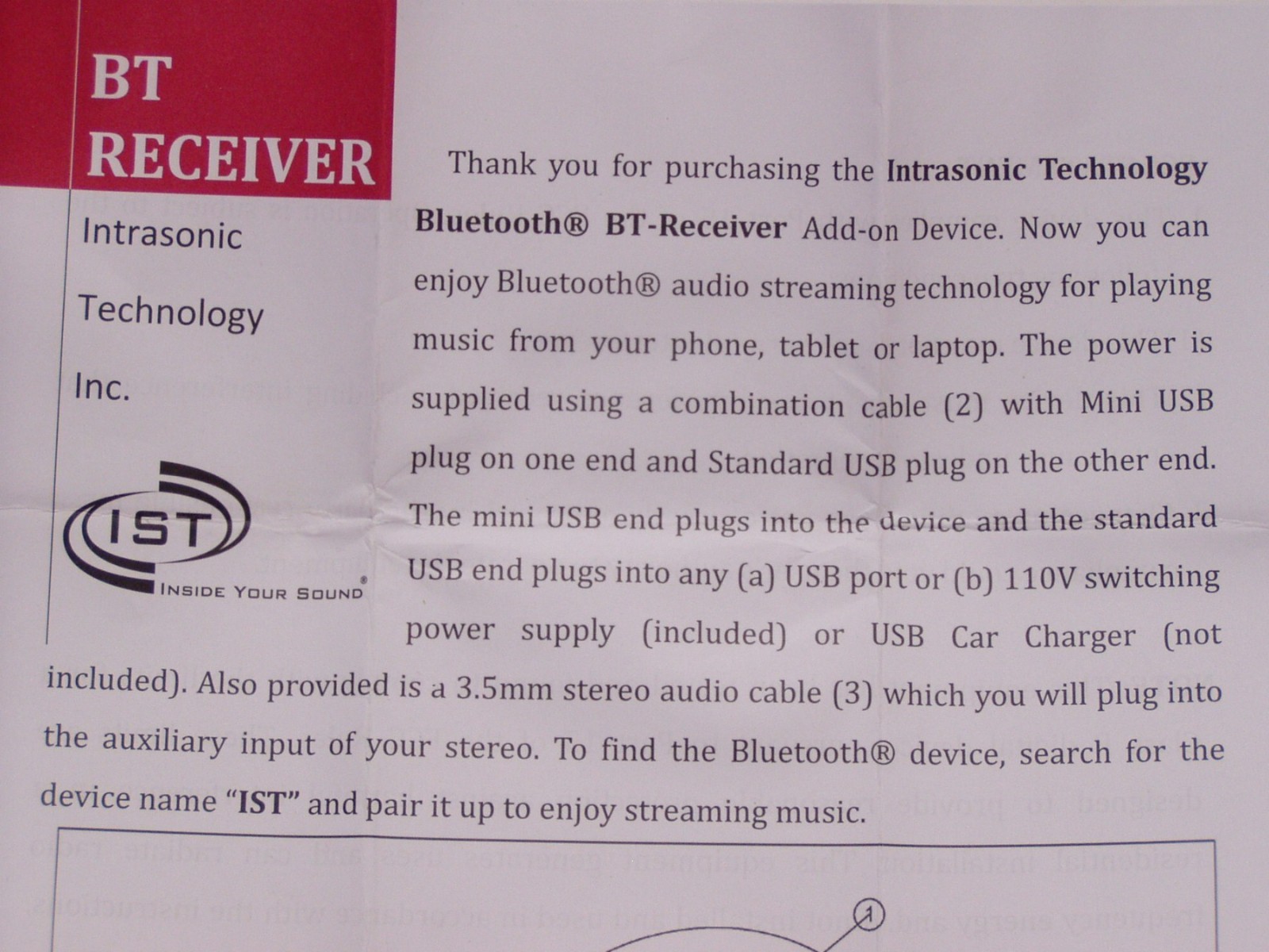 Bluetooth Receiver streaming music for DMC1, DMC3-4