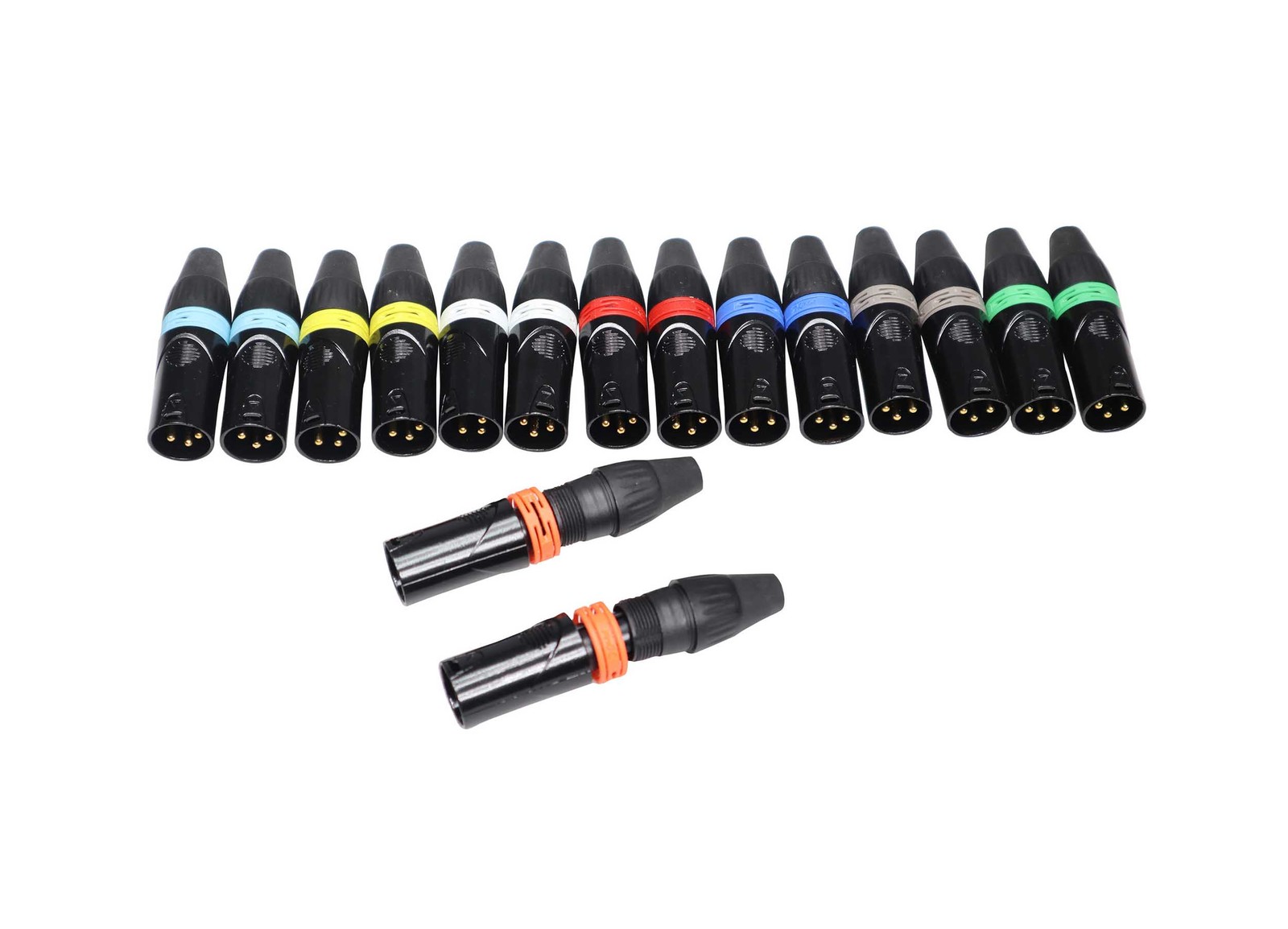 ProX XC-RINGPAK Color Ring Replacements for XLR Cables - 8 Pack