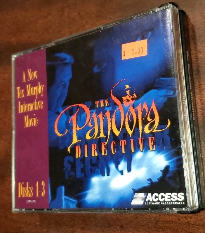 The Pandora Directive Tex Murphy Interactive Movie PC Disk 1 - 3 1996 Access