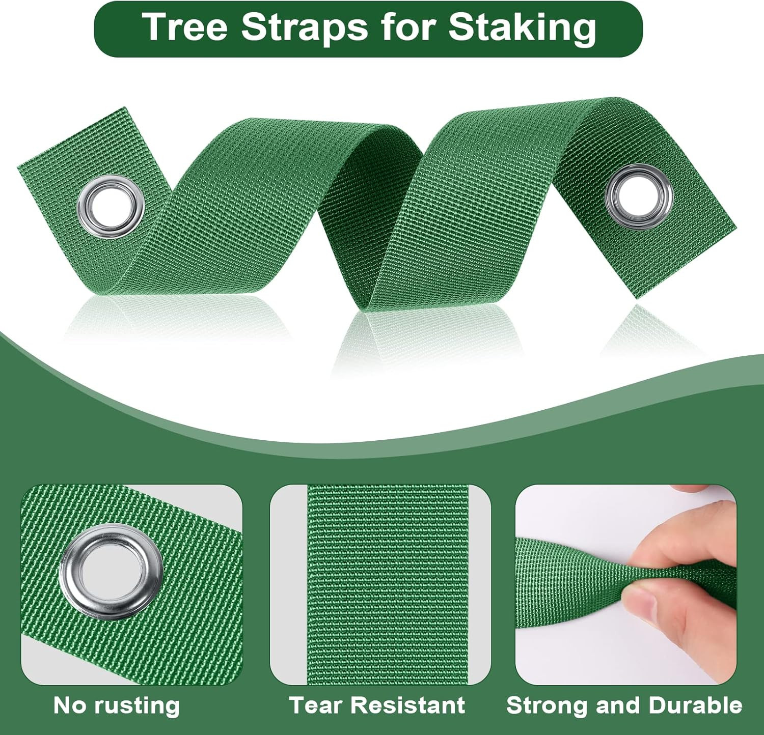 12 PCS Tree Straps for Staking, Tree Support Straps for Guying Staking