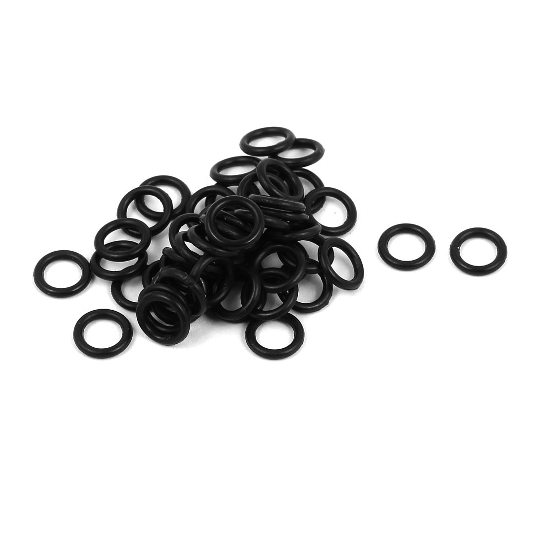 50Pcs Black 6mm x 1mm Nitrile Rubber O Ring NBR Oil Sealing Grommets