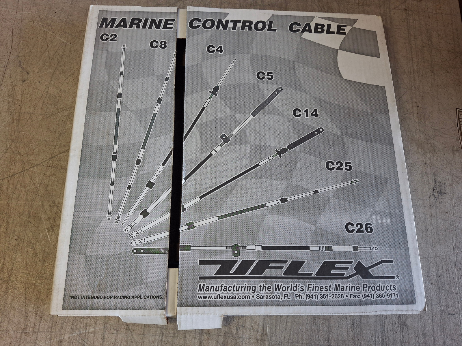 Uflex C5X09 C5 Engine Control Cables for Mercury & Mercruiser, 9'