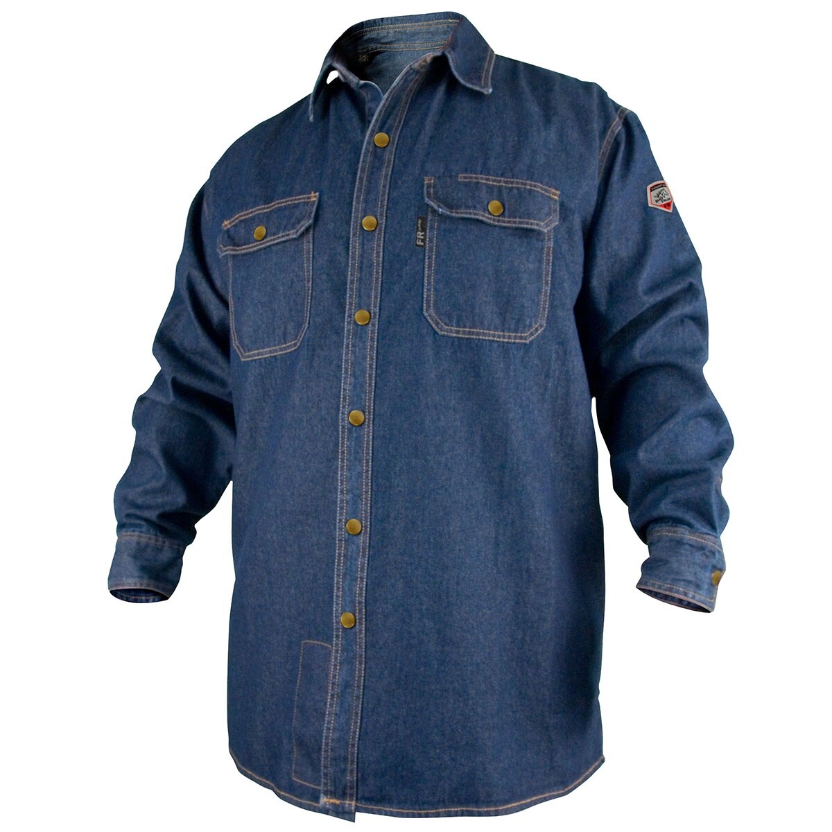 Revco Black Stallion Denim 8oz FR Welding Shirt (Large) (FS8-DNM)