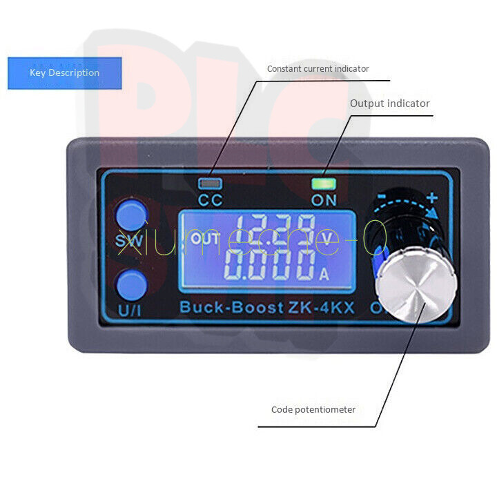 0.5-30V Adjustable DC-DC Buck Boost Converter CC CV Output Power Supply Module F