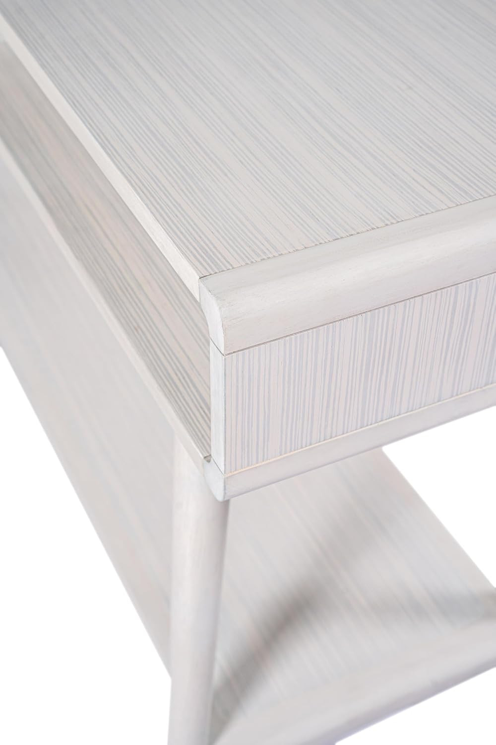 Stylish Cambria Console Table in Zebrano Whitewash Finish