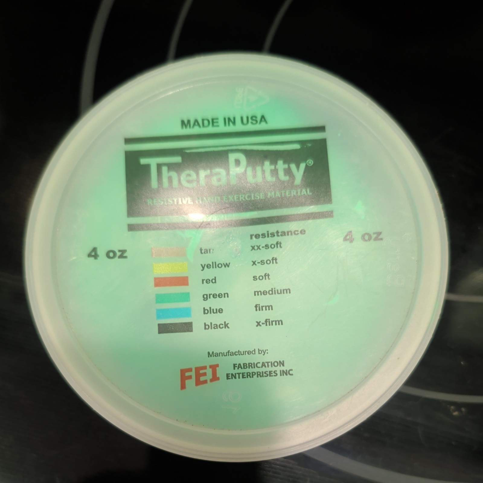 Theraputty Standard Hand Exercise Putty - 4 oz - Green Medium - 10-0907