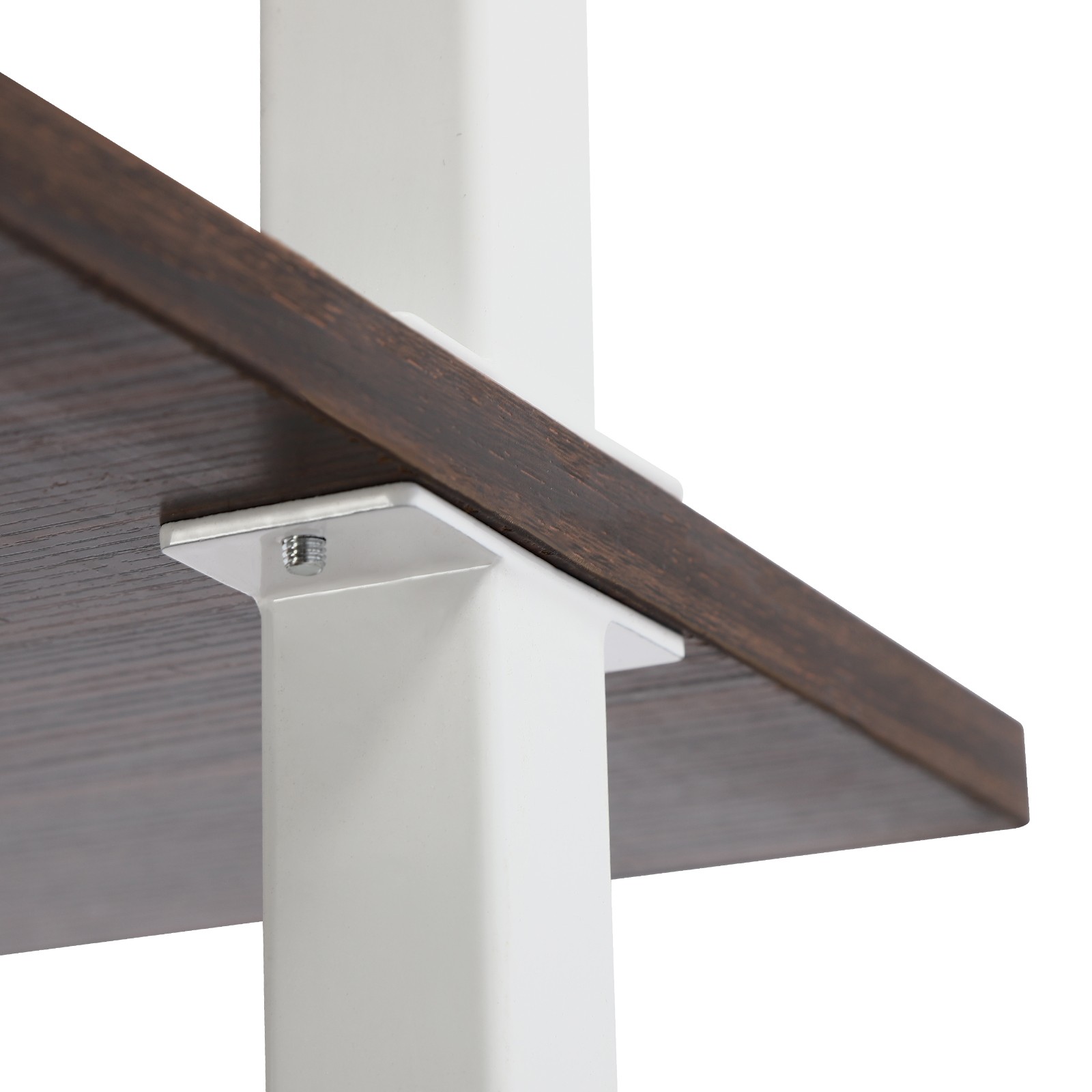 3 Tiers Computer Desk Wall Mounted Storage Shelf 72.5" Work Table W/ Power Strip
