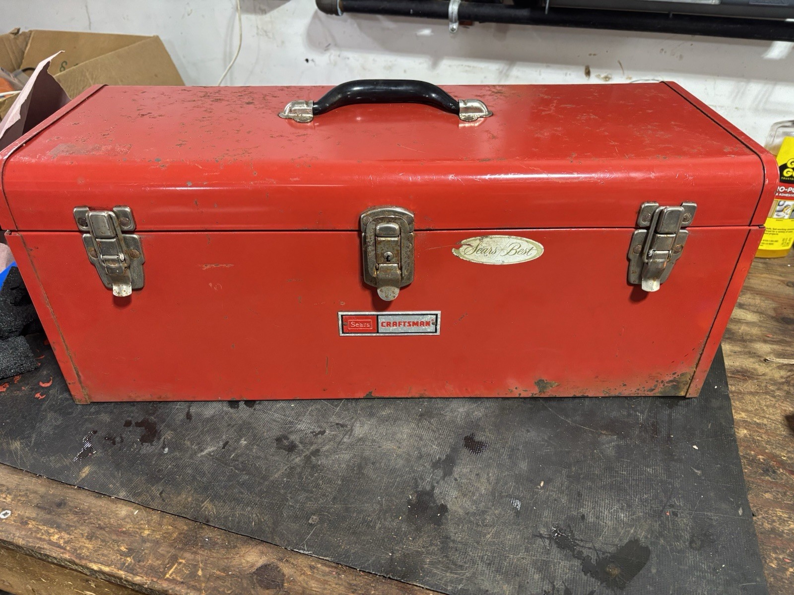 Sears Best Craftsman Commercial Tool Box 65141 W/Inner Tote Tray  & Side Handles
