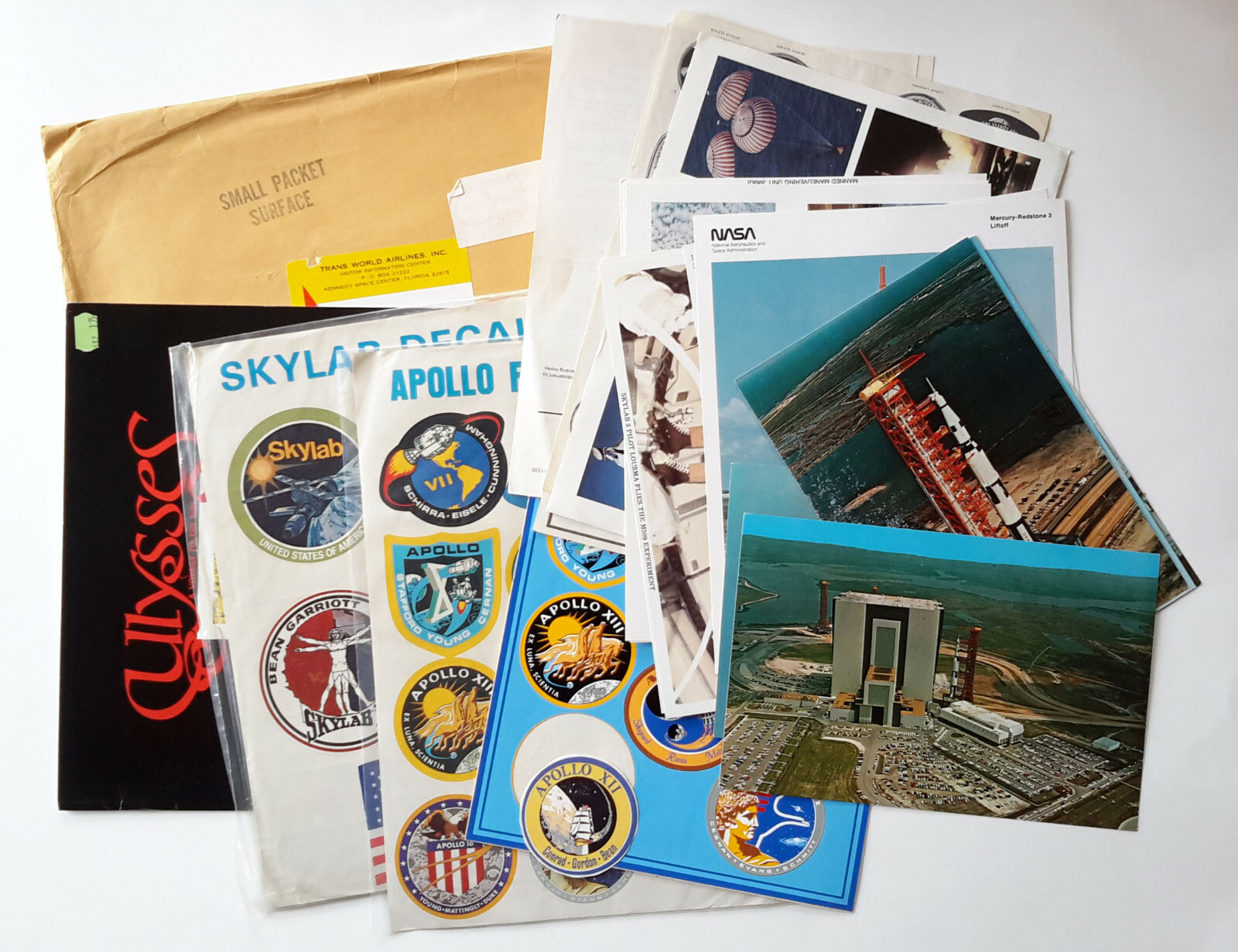 Lot of Vintage book decals postcards photos and more about NASA & Space explorer