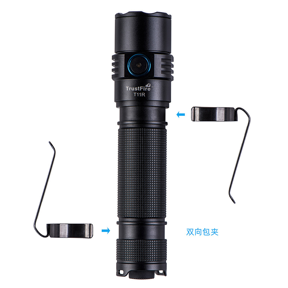 Trustfire T11R Tactical EDC Flashlight Type-c Rechargeable Torch 1800Lumen US